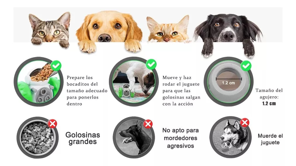Juguete para Perros y gatos Dispensador De Alimento