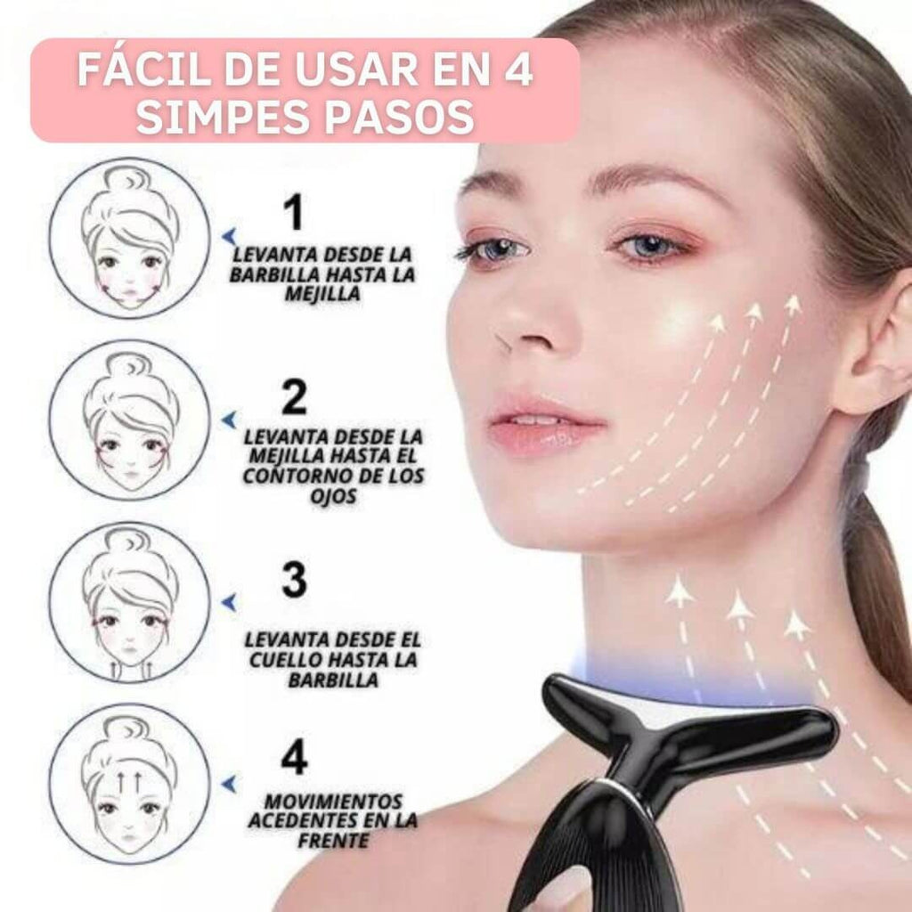 Masajeador Facial 3 en 1 Portátil y Recargable