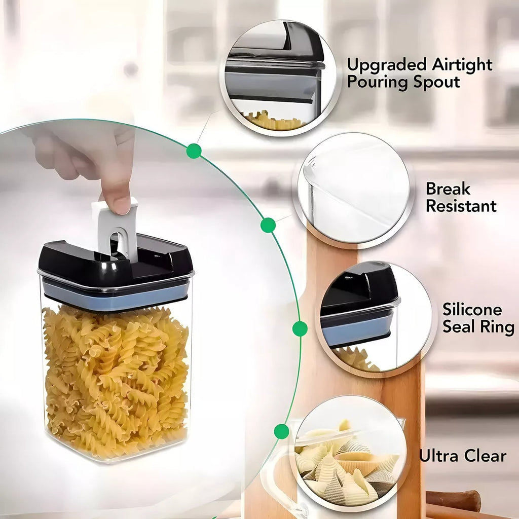 SET 7 CONTENEDORES ALIMENTO CON TAPA