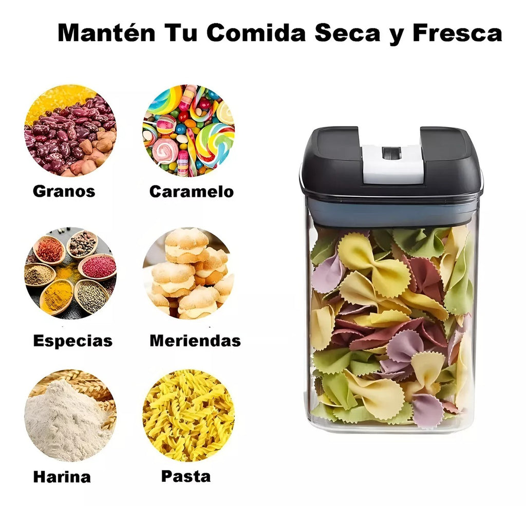 SET 7 CONTENEDORES ALIMENTO CON TAPA
