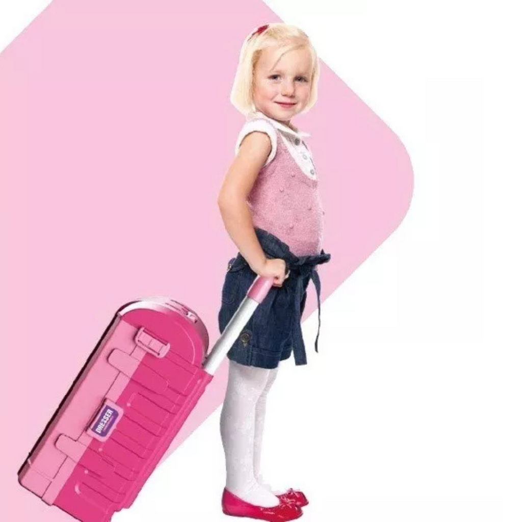 Maleta Juguete 2 en 1: Maquilladora Rosa