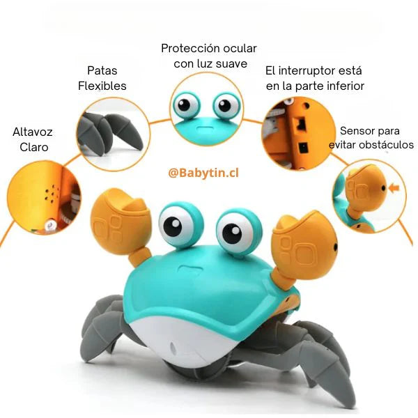 JUGUETE CANGREJO CAMINADOR CON CARGA USB